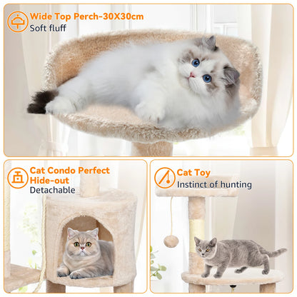 Multi-Level Cat Tree Tower Condo With Scratching Posts