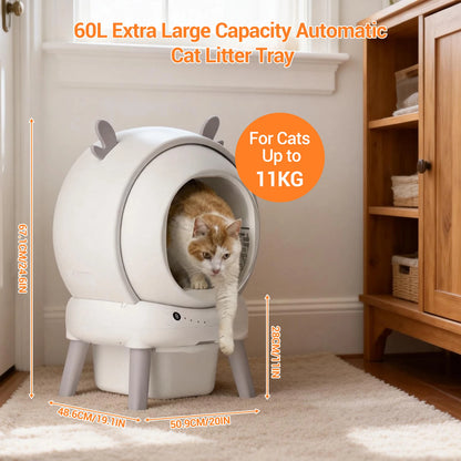 Smart Self-Cleaning Cat Litter Box With App Control