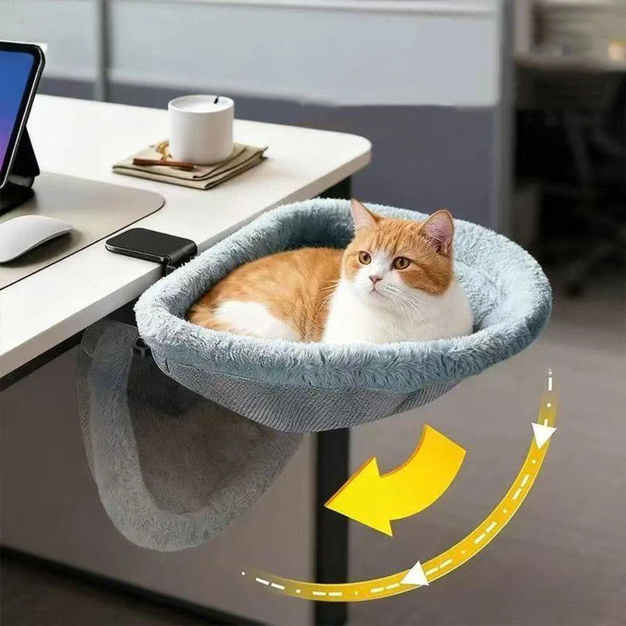 Folding Cat Desk Hammock Bed With Space-Saving Design