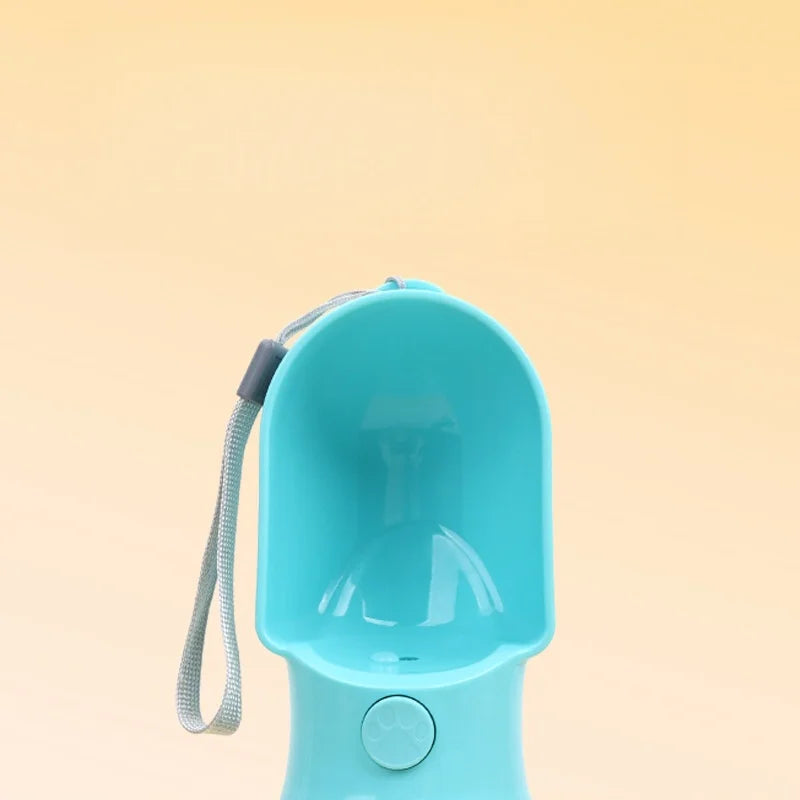 Portable Pet Water Bottle With Built-In Food Container