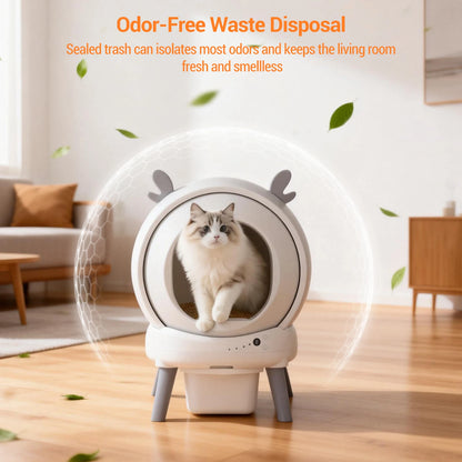 Smart Self-Cleaning Cat Litter Box With App Control